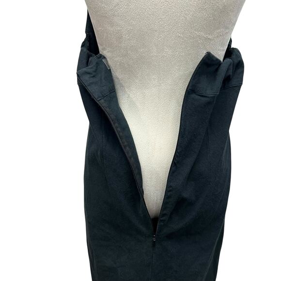 Eco‎ Minimalist Black Halter Dress Of the Earth Hemp Cotton Blend Size M - Picture 4 of 6